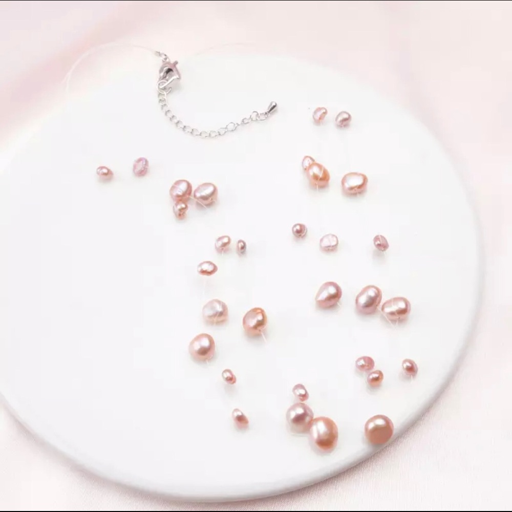 Triple Layer Cultured Baroque Pearl Necklace - Picture 4 of 14